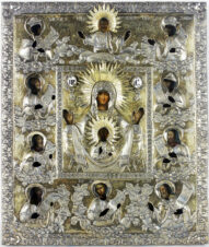 Старинная икона Божья Матерь «Курская Коренная Знамение»