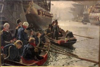Британский флот уводит датские суда из гавани 21 октября 1807 года