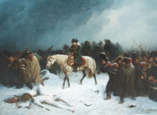 Бегство Наполеона из России зимой