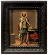 Старинная икона «Благоверный князь Александр Невский»