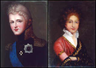 Парные портреты императора Александра I и императрицы Елизаветы Алексеевны