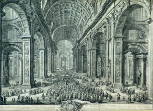 Процессия папы Пия VI в интерьере собора Святого Петра