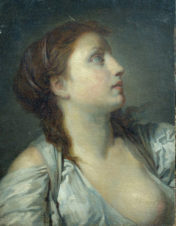 Портрет девушки с обнаженной грудью
