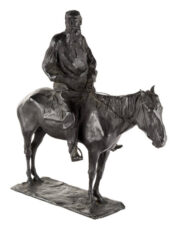 Скульптура бронзовая «Граф Лев Толстой на лошади»