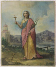 Старинная икона «Святая мученица Надежда»