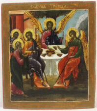 Старинная икона «Пресвятая Троица Ветхозаветная»