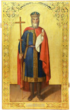 Старинная икона «Святой Равноапостольный Князь Владимир»
