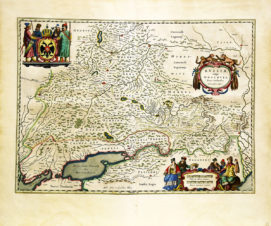 Старинная карта Московского княжества (из «Нового атласа карт» Исаака Масса)