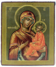 Старинная икона «Пресвятая Богородица Тихвинская»