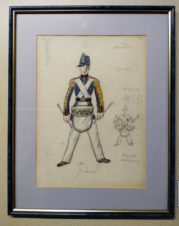 Картина Эскиз костюма Барабанщика для оперы «Воццек»