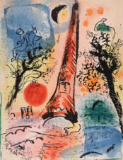 Литография «Видение Парижа», 1960