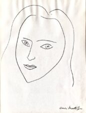 Литография «Портрет Анжелы Ламот», 1945